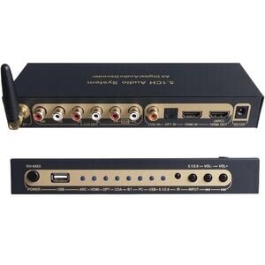 5.1 Channel Surround Sound Decoder, 192Khz 24Bit 4K ARC Optical Fiber Coaxial...